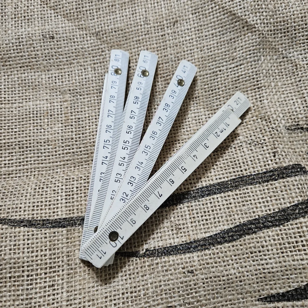 Centimeter Ruler Vintage White Plastic Folding Rule from Germany Measure - Picture 4 of 12